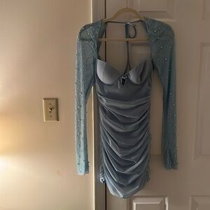 Oh Polly Peri Blue Mini with Blue Pearl Embellishment